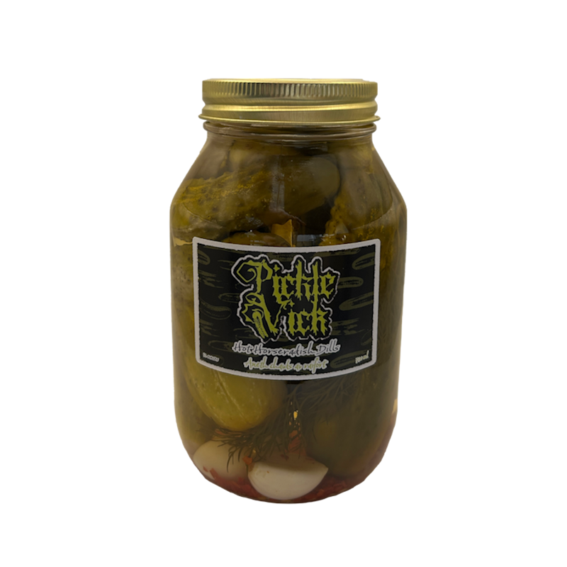 HOT HORSERADISH DILLS (1 LITRE) - Pickle Vick